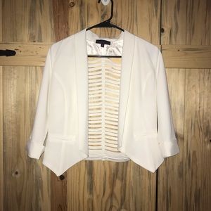 Cream Open-Back Blazer